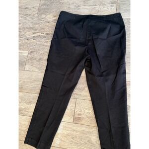 Chico's Additions Trousers Large 2.5 Black Stretch Pants Womens Side Zip Chicos